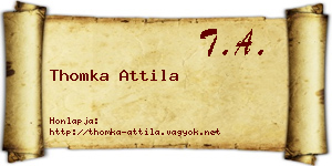 Thomka Attila névjegykártya